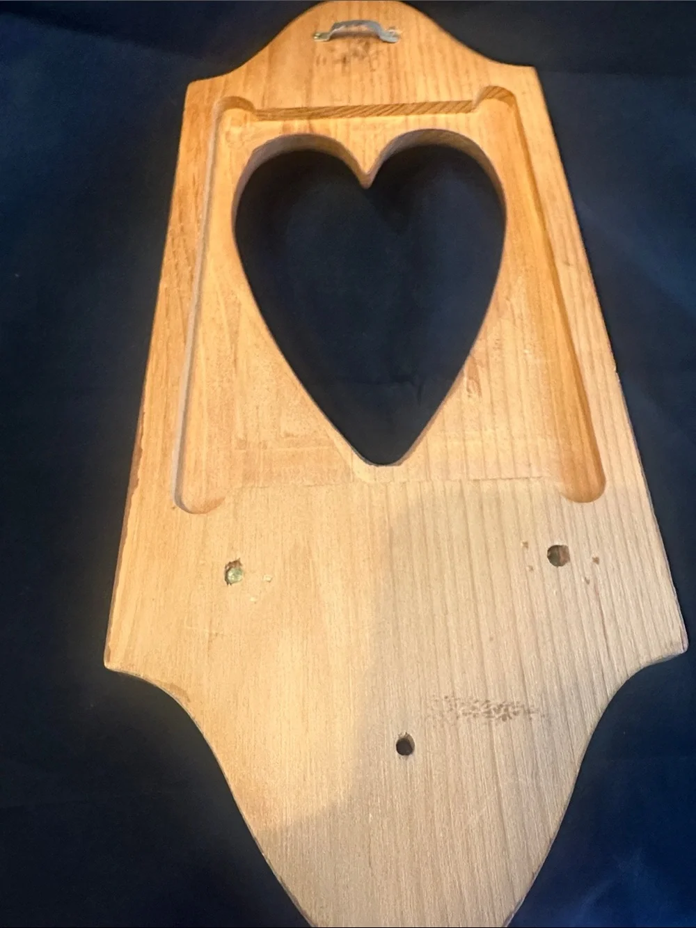 Heart Cutout Wooden Wall Shelf - Brown